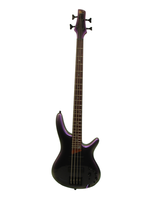 2005 Ibanez SR500E Soundgear Series 4-String Electric Bass Guitar, Black Aurora Burst Gloss - Previously Owned