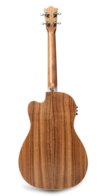 Lanikai Acacia Solid Top Baritone Ukulele Cutaway Electric with truss rod includes gig bag
