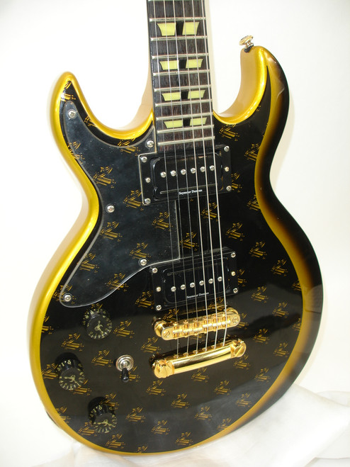 2009 Schecter Zacky Vengeance ZV Blade Left-Handed Electric Guitar, Seymour Duncan P-Rail Pickups, Metallic Gold w/ Bag - Previously Owned