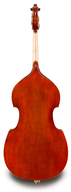 Eastman 3/4 Student Bass Outfit, High-Gloss Finish, Brass Tuning Machines, Ebony Tailpiece, Adjustable Bridge, D'Addario Prelude Strings, BB10 Fiberglass Bow, and CB40 Bag