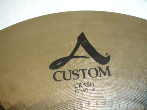Zildjian A20514 A Series Custom 16" Crash Cymbal, Brilliant - Previously Owned