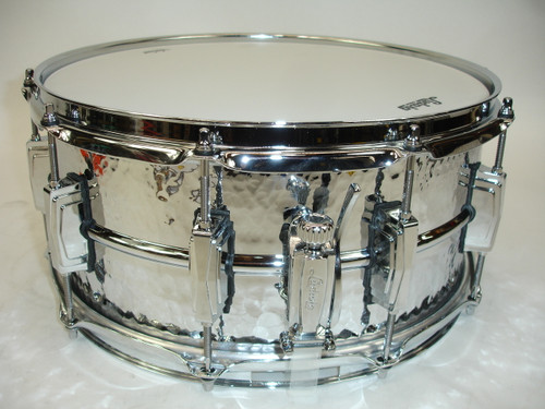 Ludwig Limited-Edition Hammered Chrome-Plated Copper Shell 14x6.5 Polar Phonic Snare Drum - Previously Owned