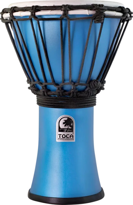 Toca Percussion Freestyle Colorsound Djembe - 7 inches, Ocean Blue