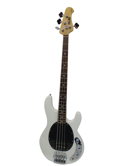 2009 Sterling SUB Series Classic StingRay 4 4-String Bass Guitar, White - Previously Owned