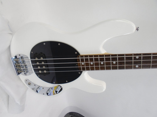 2009 Sterling SUB Series Classic StingRay 4 4-String Bass Guitar, White - Previously Owned