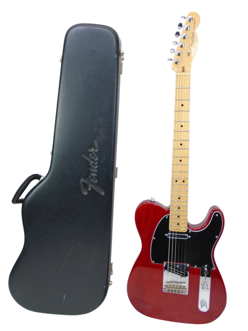 2007 Fender American Standard Telecaster Electric Guitar, Maple Fingerboard, Crimson Red Transparent w/ Case - Previously Owned