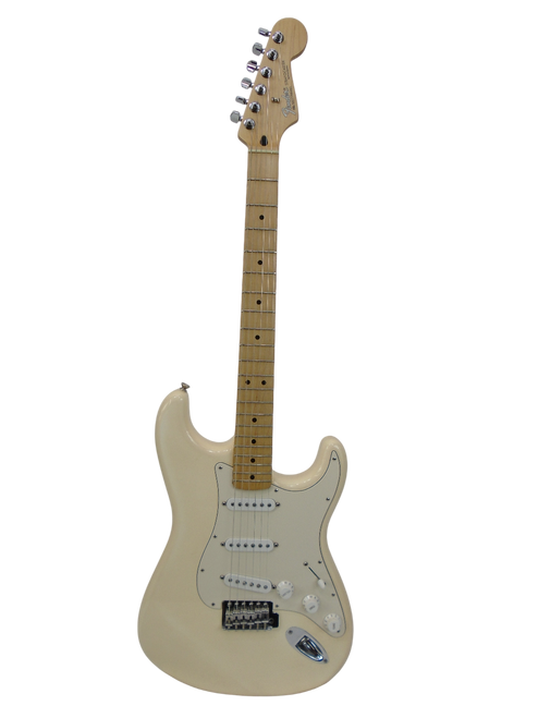 2005 Fender Standard Stratocaster Electric Guitar, Maple Fingerboard, Arctic White - Previously Owned