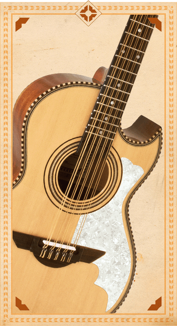 H. Jimenez Bajo Quinto The Musician (El Músico) Full Body A/E with Bag