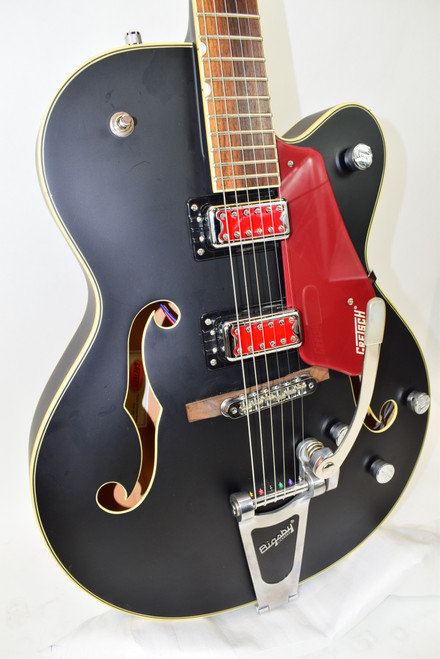 2021 Gretsch G5410T Electromatic "Rat Rod" Hollow Body Single-Cut Electric Guitar with Bigsby, Rosewood Fingerboard, Matte Black - Previously Owned