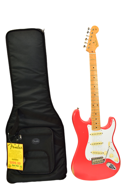 2020 Fender Vintera Road Worn '50s Stratocaster Electric Guitar, Maple Fingerboard, Fiesta Red w/ Bag - Previously Owned