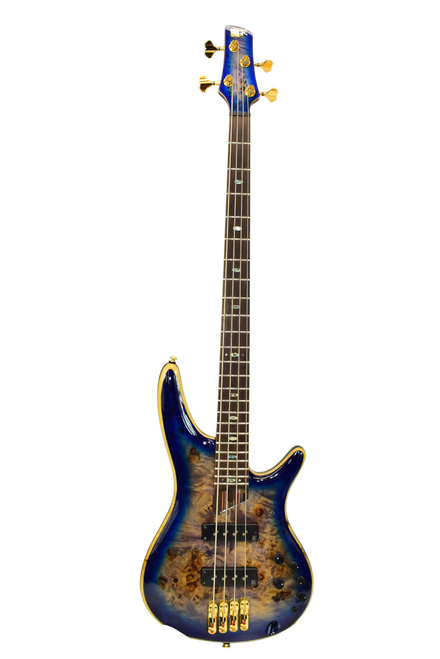 Ibanez Premium SR2600 4-String Electric Bass Guitar, Cerulean Blue Burst - Previously Owned