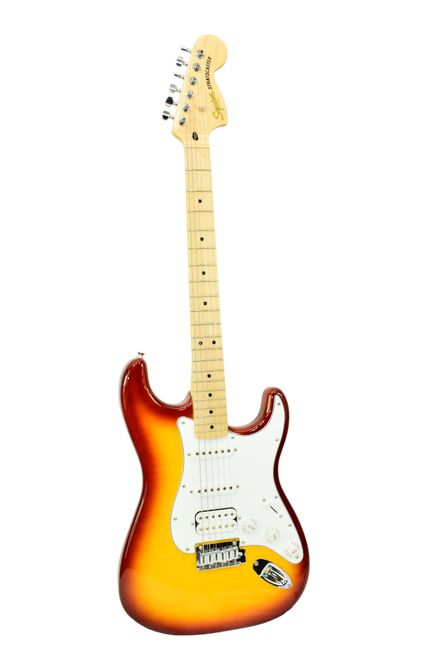 2023 Squier Affinity Series Stratocaster FMT HSS Electric Guitar, Maple Fingerboard, White Pickguard, Sienna Sunburst - Previously Owned
