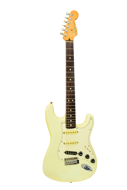 Fender Standard MIM Stratocaster Electric Guitar, Rosewood Fingerboard, White - Previously Owned