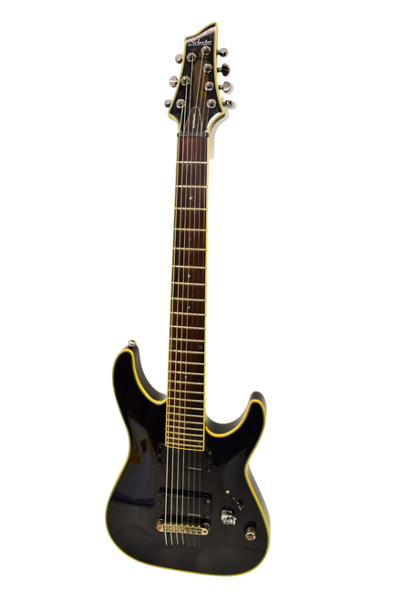 Schecter C-7 Blackjack 7-String Electric Guitar, Gloss Black - Previously Owned