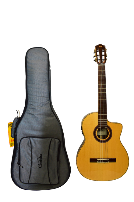 Cordoba GK Studio Negra Nylon-String Acoustic Electric Guitar, Spruce w/ Bag - Previously Owned