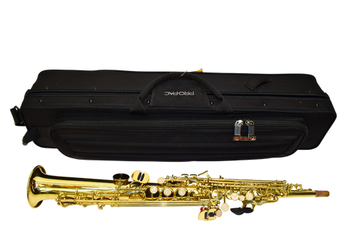 Avalon Straight Soprano Saxophone, Gold Lacquer w/ Case & Mouthpiece - Previously Owned