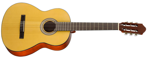 WALDEN N450 Standard Solid Spruce Top Nylon Classical - Gloss Natural with Bag