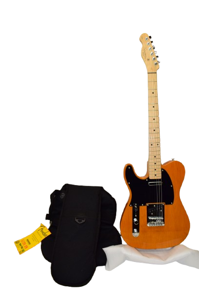 2015 Squier Affinity Series Telecaster Left-Handed Electric Guitar, Maple Fingerboard, Butterscotch Blonde w/ Bag - Previously Owned