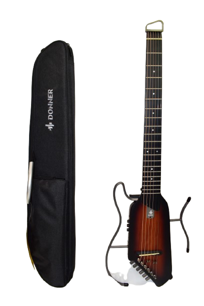 Donner HUSH I Headless Acoustic Electric Travel Guitar w/ Bag - Previously Owned