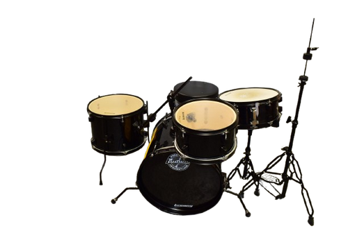 Ludwig Questlove Pocket Kit 4-Piece Drum Set, Black Sparkle w/ Hardware - Previously Owned