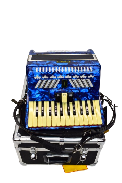 Lolite Piano Accordion, Blue w/ Case & Straps - Previously Owned