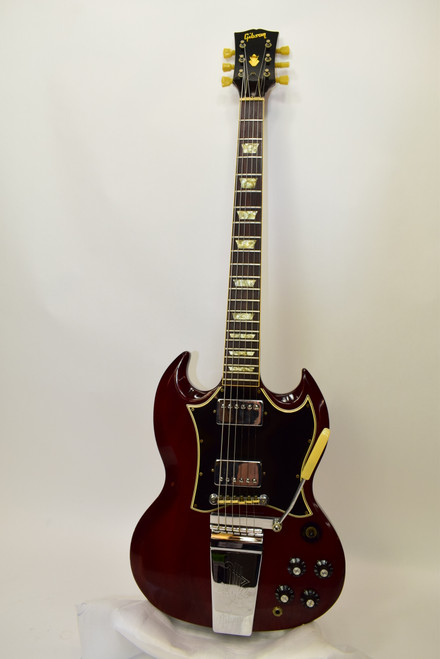 Vintage 1967 Gibson SG Standard "Large Guard" with Maestro Vibrola Electric Guitar, Cherry w/ Case - Previously Owned