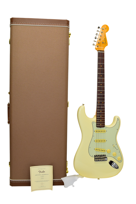2023 Fender American Vintage II 1961 Stratocaster Electric Guitar, Rosewood Fingerboard, Olympic White w/ Case - Previously Owned