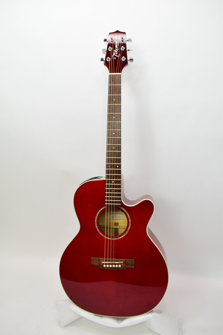Takamine EG440C Acoustic Electric Guitar, Transparent Red Flame Maple w/ Case - Previously Owned
