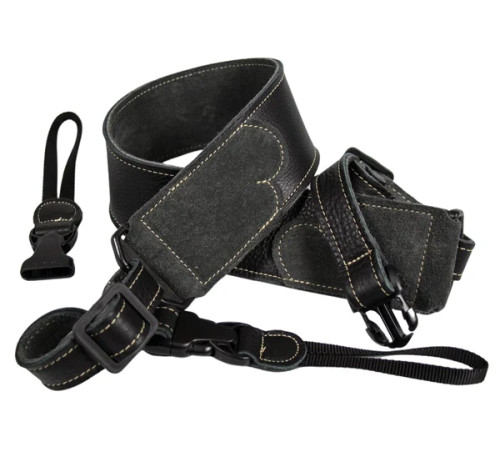 FRANKLIN 2.5" Banjo Quick Release/Glove Leather w/Constrasting Suede End/Black