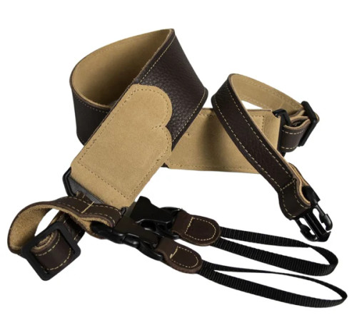 Franklin 2.5" Banjo Quick Release/Glove Leather w/Constrasting Suede End/Chocolate