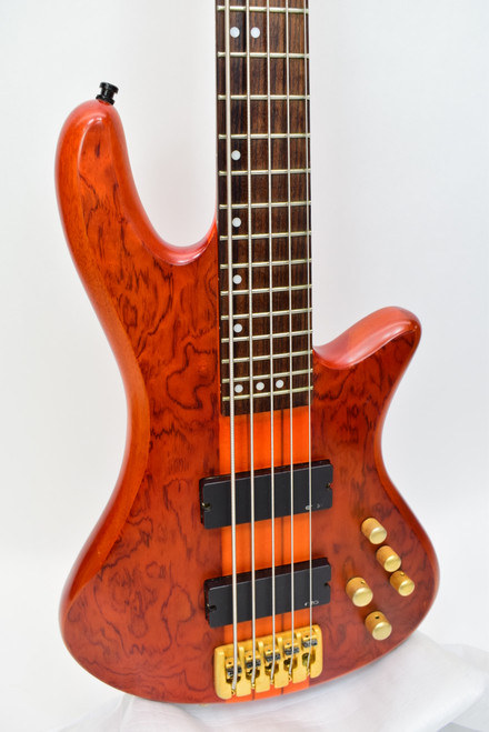 Schecter Stiletto Studio 5 5-String Bass Guitar, Honey Satin - Previously Owned