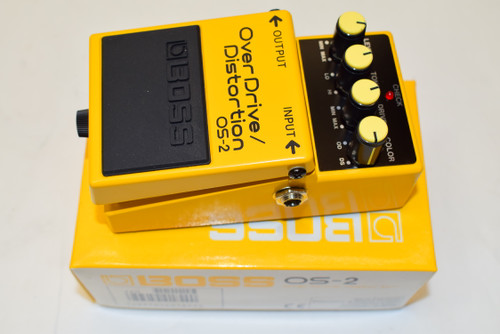 1997 Boss OS-2 Overdrive / Distortion (Silver Label) Guitar Effects Pedal w/ Box - Previously Owned