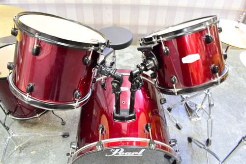 Pearl Forum Series 5-Piece Drum Set, Metallic Wine Red w/ Hardware & Cymbals - Previously Owned