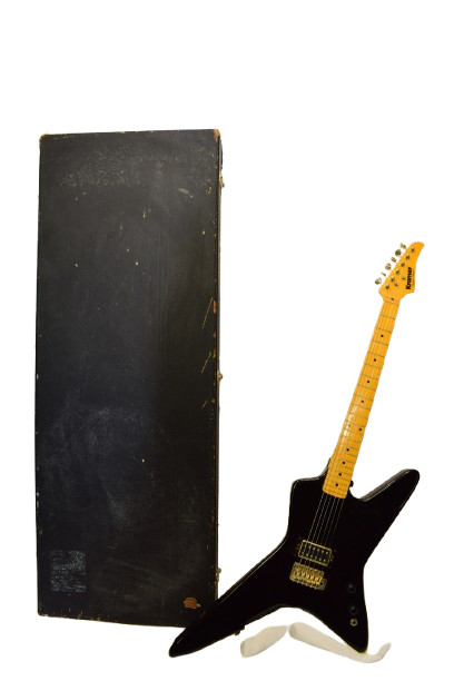 Vintage 80's Kramer Voyager Series Electric Guitar, Black w/ Case - Previously Owned