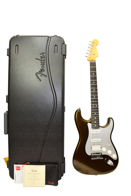 2025 Fender American Ultra II Stratocaster HSS Electric Guitar, Ebony Fingerboard, Texas Tea w/ Case - Previously Owned