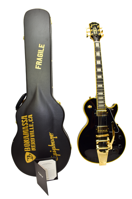 2025 Epiphone Joe Bonamassa '59 Les Paul Custom Electric Guitar, Antique Ebony w/ Case - Previously Owned