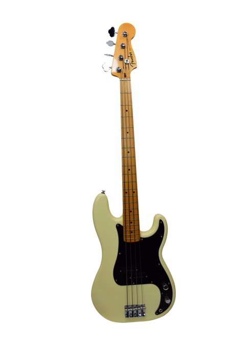 2024 Fender Standard Precision Bass 4-String Electric Bass Guitar, Maple Fingerboard, Olympic White - Previously Owned