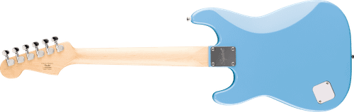 Squier Mini Stratocaster, Maple Fingerboard, White Pickguard, California Blue