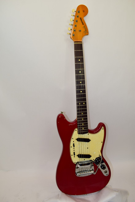Vintage 1965 Fender Mustang Electric Guitar, Dakota Red w/ Case - Previously Owned