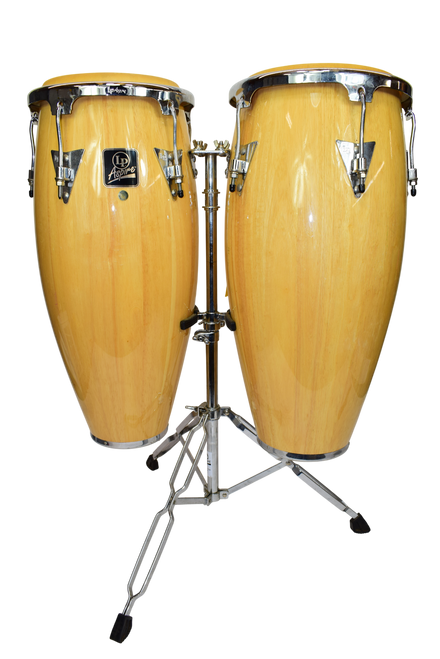 LP Aspire 10" & 11" Conga Set w/ Double Stand, Natural - Previously Owned