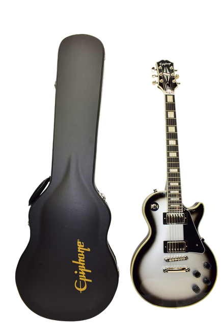 Epiphone Les Paul Custom LTD Electric Guitar, Silver Burst w/ Case - Previously Owned