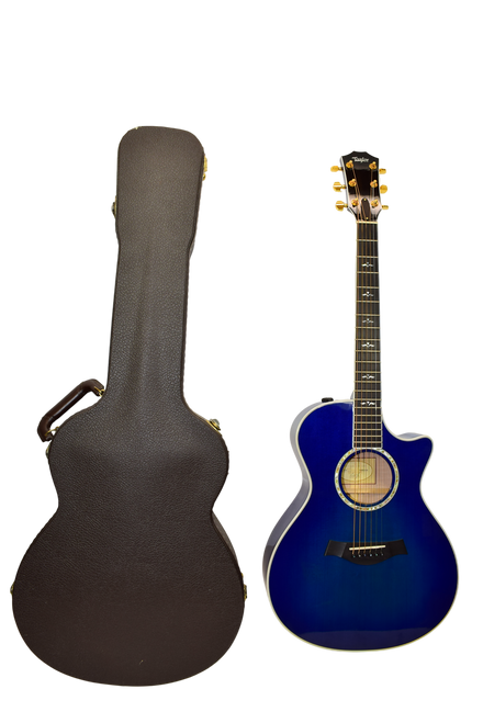 2009 Taylor 612ce Grand Concert Acoustic Electric Guitar, Blue w/ Case - Previously Owned