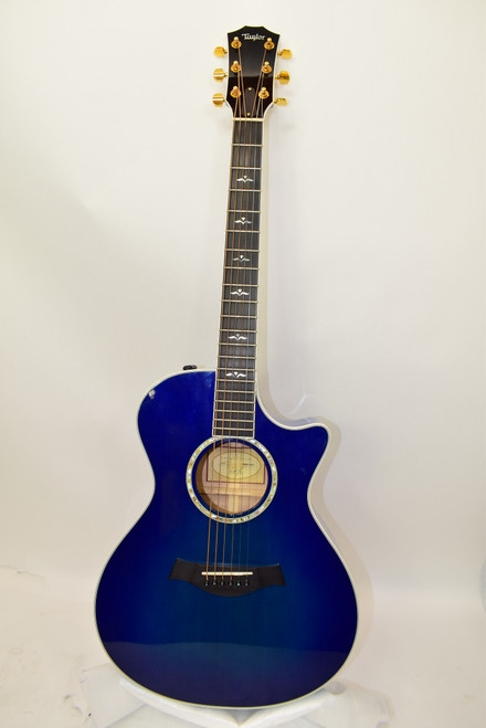 2009 Taylor 612ce Grand Concert Acoustic Electric Guitar, Blue w/ Case - Previously Owned