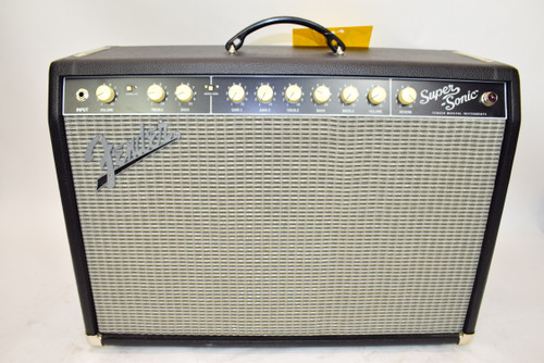 2022 Fender Super-Sonic 22 22-Watt 1x12" Guitar Combo Amp, Black w/ Footswitch & Cover - Previously Owned