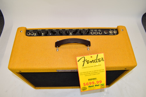 2022 Fender Hot Rod Deluxe IV Limited-Edition 40-Watt 1x12" Tube Combo Guitar Amp, Lacquered Tweed - Previously Owned