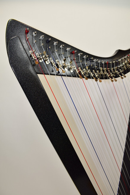 Rees Harps Fullsicle Harp, 26 Strings, With LR Baggs Pickup System, Metallic Black Finish - Previously Owned