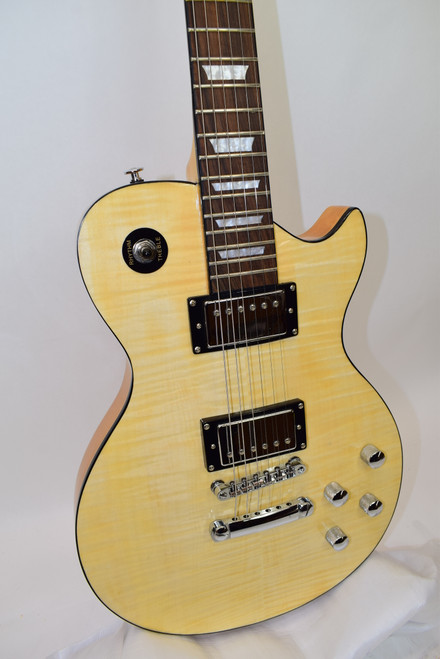 HardLuck Kings Bossman HLK Series LP Style Electric Guitar, FMT, Natural - Previously Owned