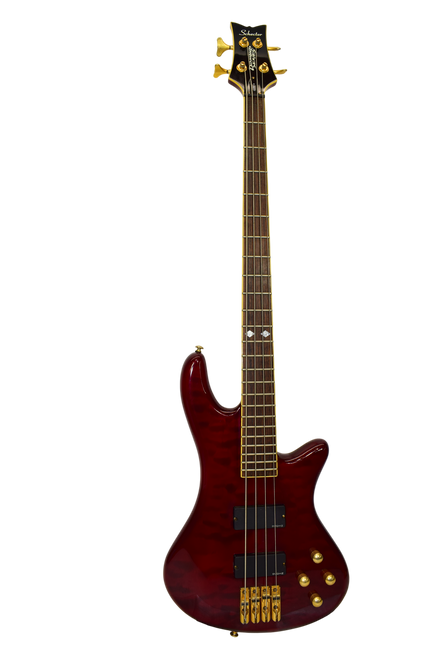 Schecter Diamond Series Elite-4 4-String Bass Guitar, Crimson Red - Previously Owned