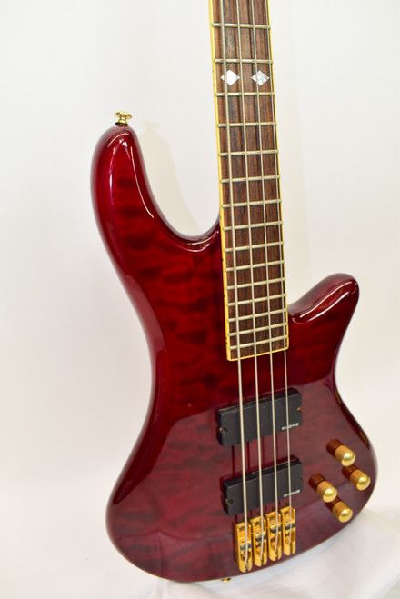 Schecter Diamond Series Elite-4 4-String Bass Guitar, Crimson Red - Previously Owned