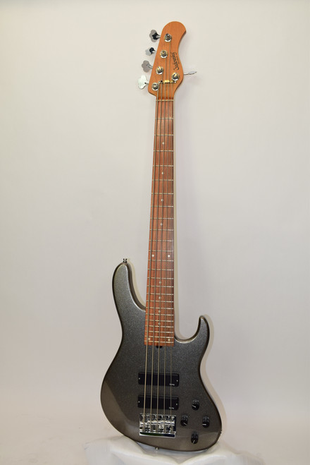 Sadowsky MetroExpress Modern 5-String Bass Guitar, Maple Fingerboard, Silver Metallic w/ Bag - Previously Owned